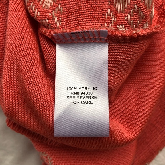 One A Coral and Cream Crew Neck Sweater - Picture 8 of 8